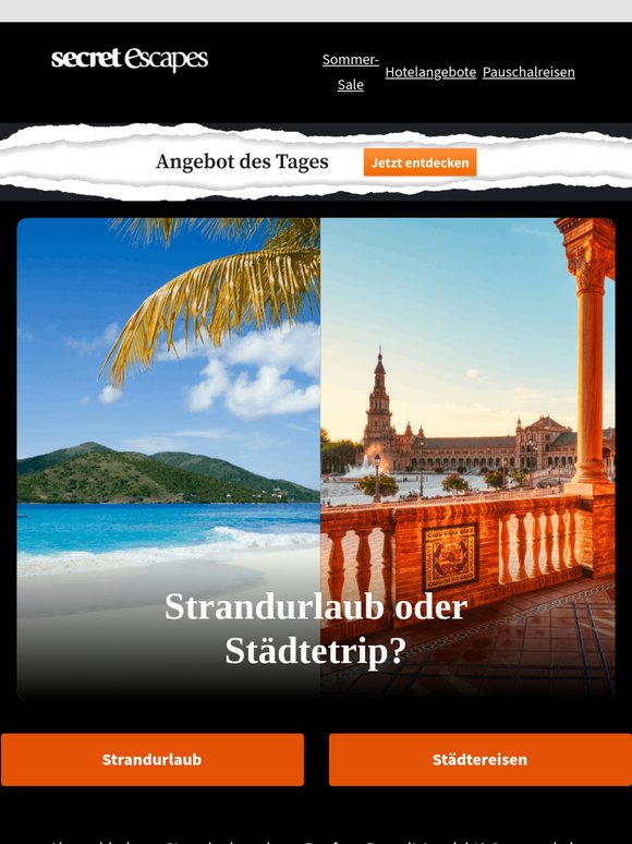 Sommer-Sale: Städtetrip oder Strandurlaub?