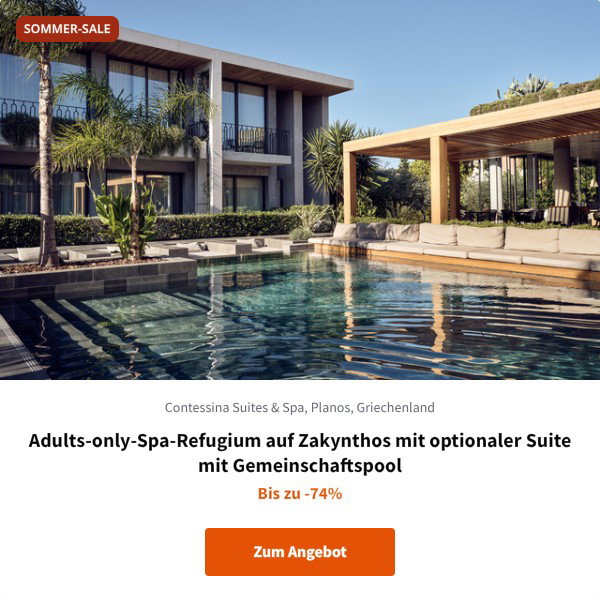 Adults-only-Spa-Refugium auf Zakynthos mit optionaler Suite mit Gemeinschaftspool