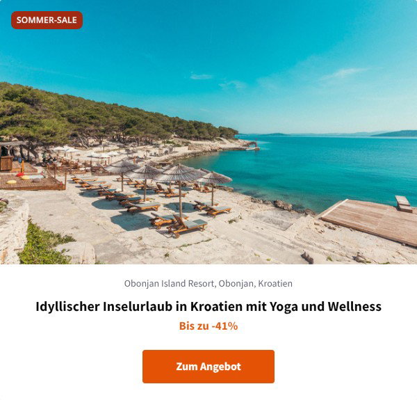 Idyllischer Inselurlaub in Kroatien mit Yoga und Wellness