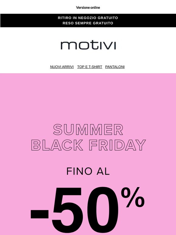 Fino al -50% | Summer Black Friday 🖤