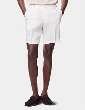 White Linen Shorts