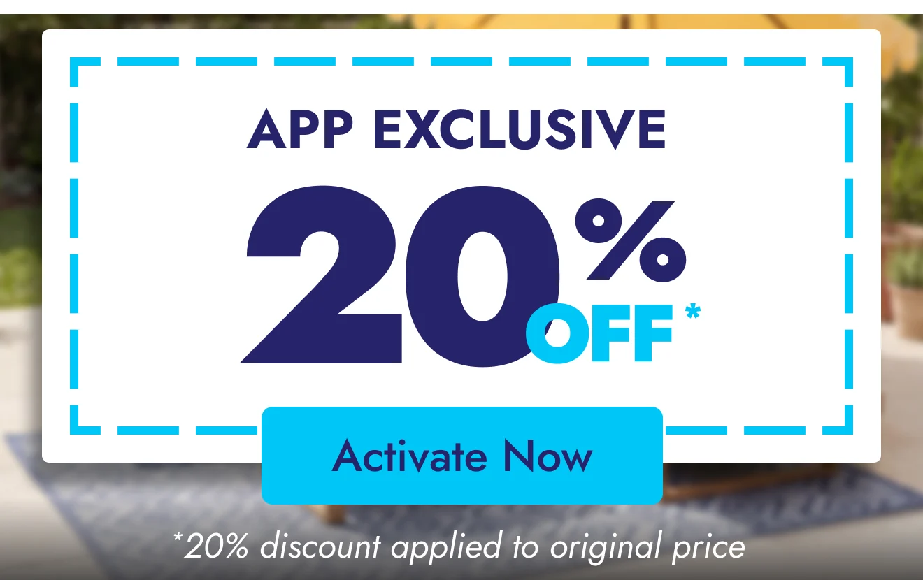 Shop the App for 20% off *applied to the orginal price