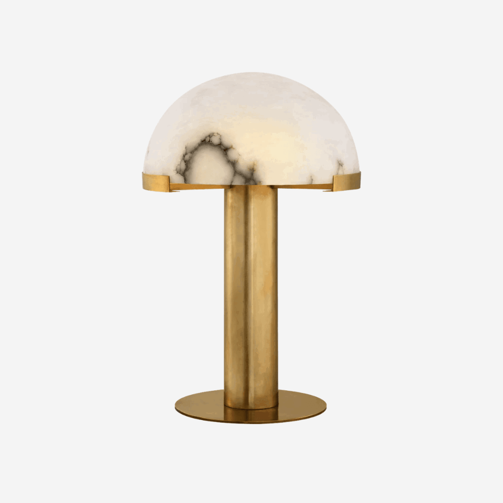 Melange Table Lamp - Antique-Burnished Brass with Alabaster