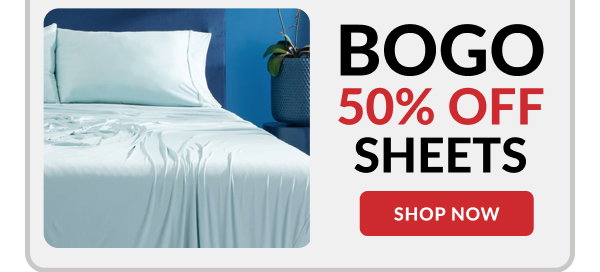 BOGO 50% off bedgear sheets