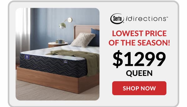 Serta iDirections lowest price of the season
