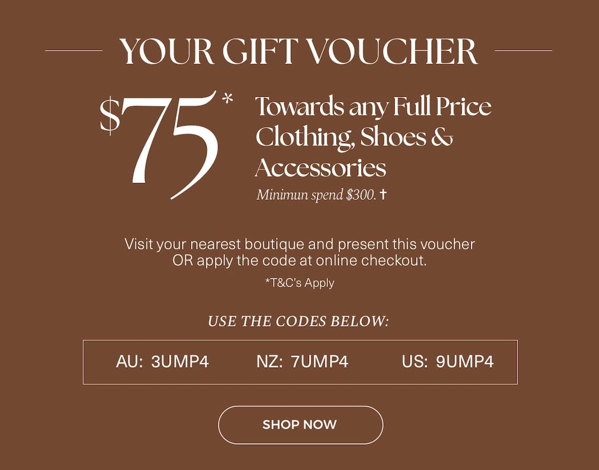 Your $75 Gift Voucher awaits...