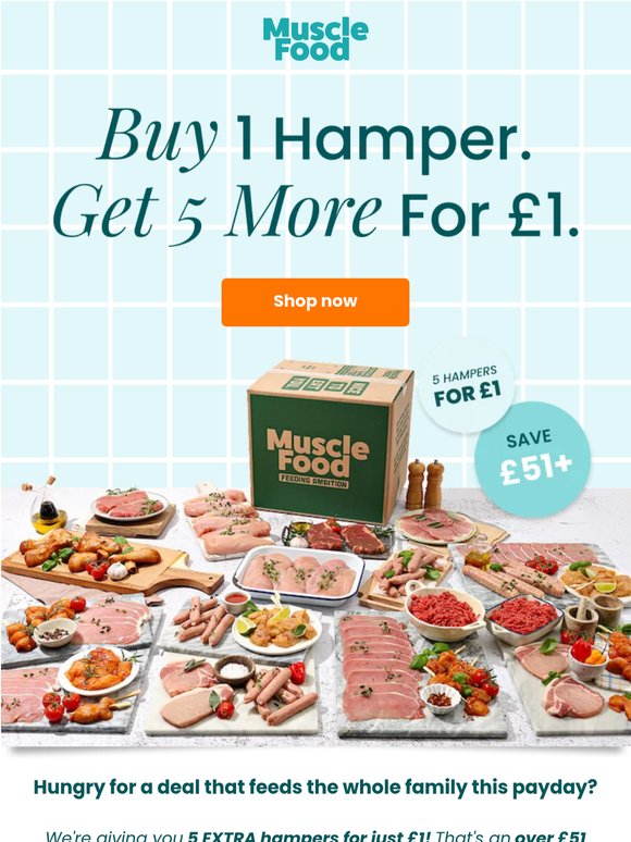 Buy 1 Hamper. Get 5 More For £1 This Payday🎉
