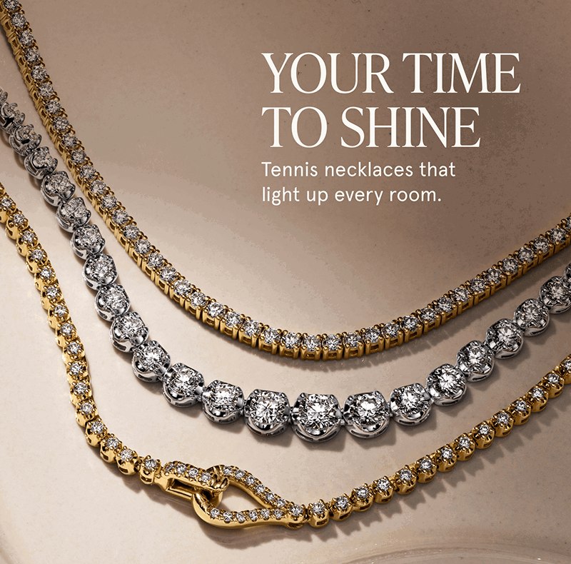 Three diamond tennis necklaces. Your time to shine. Tennis necklaces that  light up every room. 