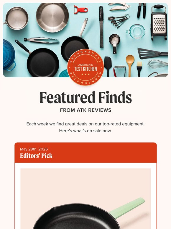 Featured Finds: Our Favorite Less-Expensive Enameled Cast-Iron Skillet and More