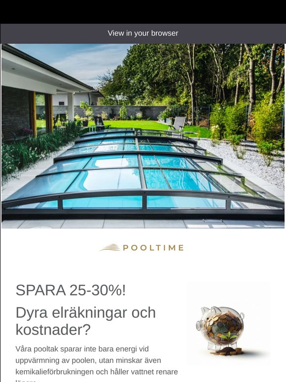 Kampanjerbjudande på pooltak!