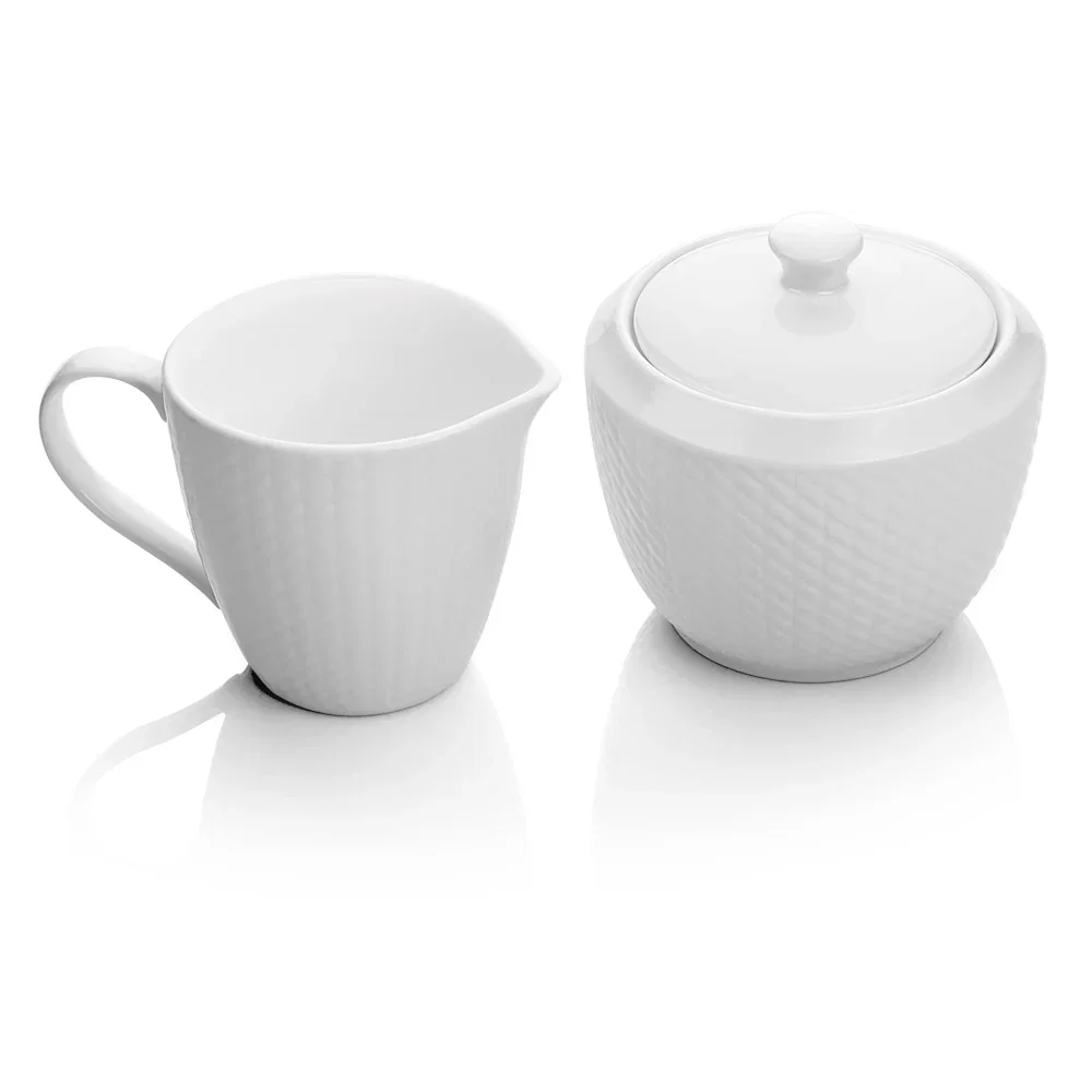 Image of Whiteware Cream and Sugar Set