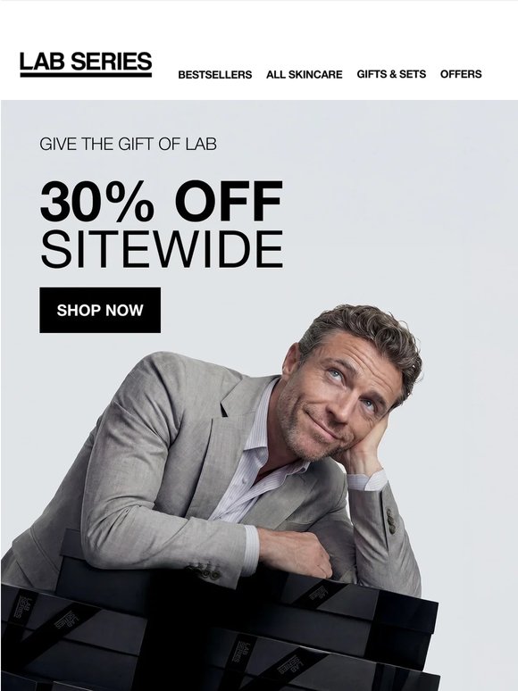Shop 30% off sitewide + free gift on orders $90+