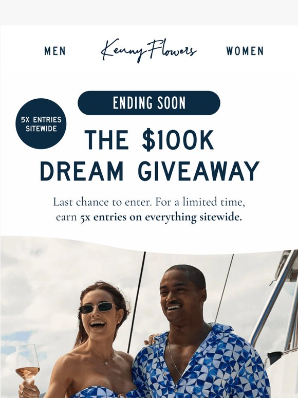 5X Entries Are Live: $100K Dream Giveaway 🌴