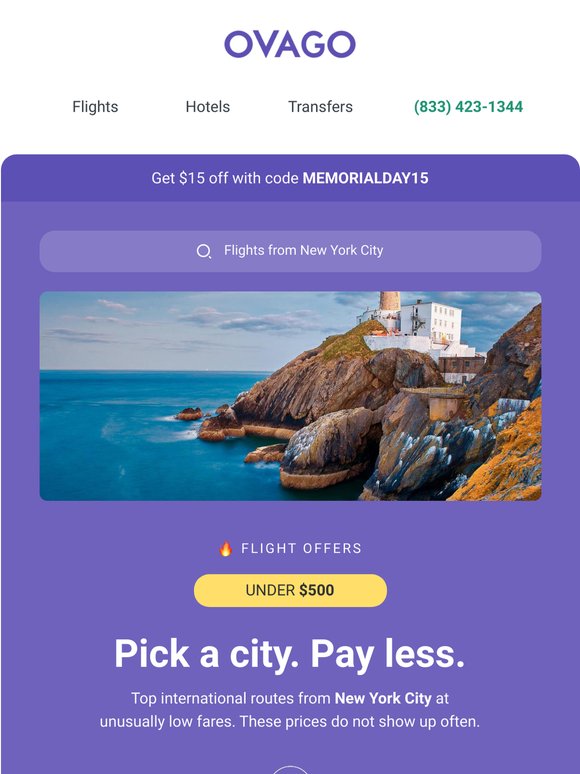 💸 International fares under $500 worth checking out New York City