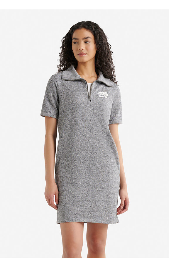 Organic Cooper Terry Quarter Zip Dress