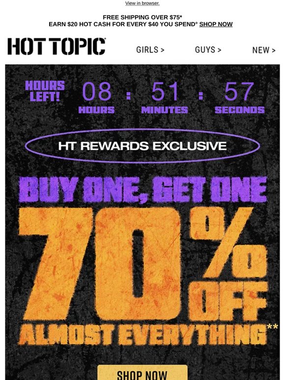 ❕ DON'T MISS ❕ BOGO 70% Off most styles for HT Rewards members