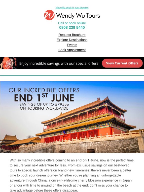 Unmissable Savings End 1st June