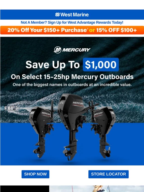 Save Up To $1,000 On Mercury Outboards & $500 On Honda