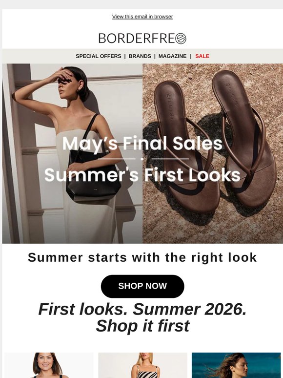 👡 Final sales. 👙 First summer looks. Don't wait.