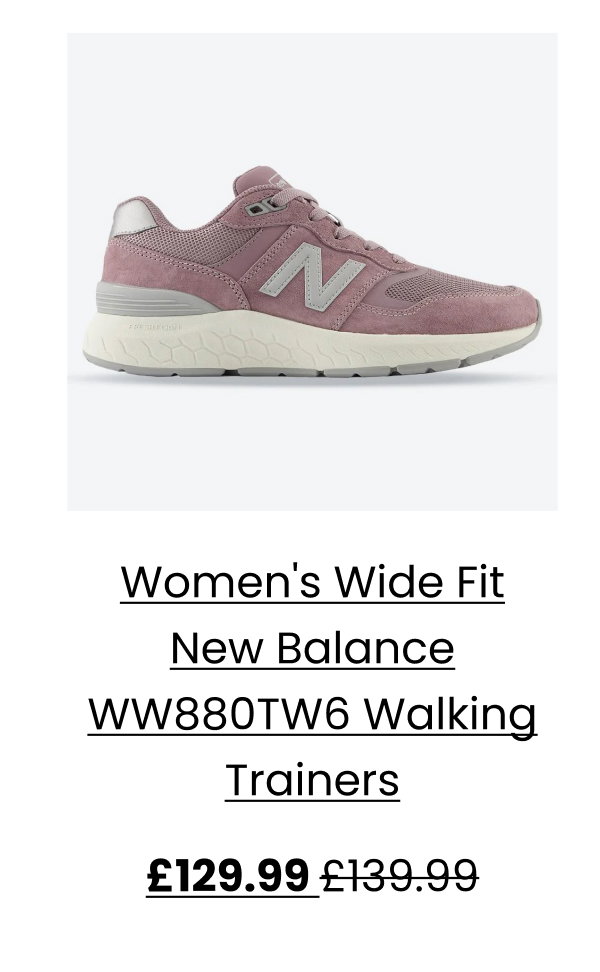 Women's Wide Fit New Balance WW880TW6 Walking Trainers - Fresh Foam