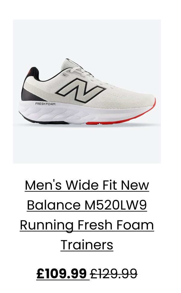 Men's Wide Fit New Balance M520LW9 Running Fresh Foam Trainers