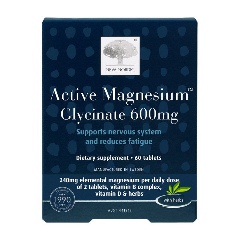 New Nordic Active Magnesium Glycinate 60 Tablets