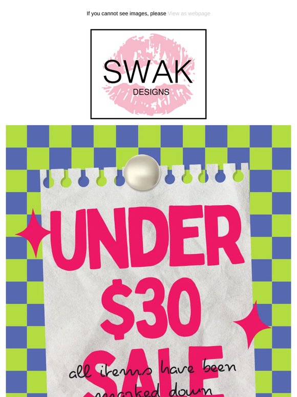 Everything under $30 SALE