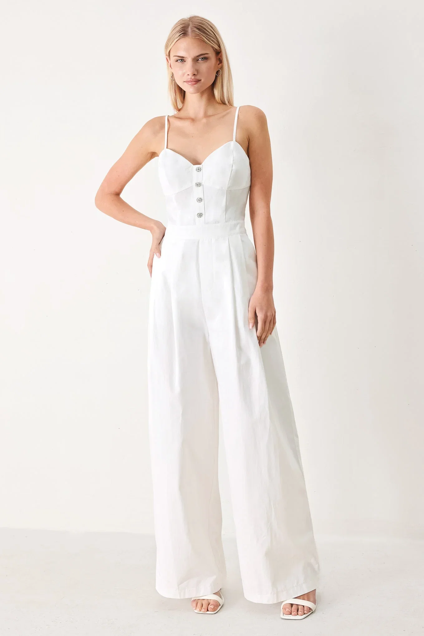 Image of TRUE LOVE LOOK WOVEN JUMPSUIT
