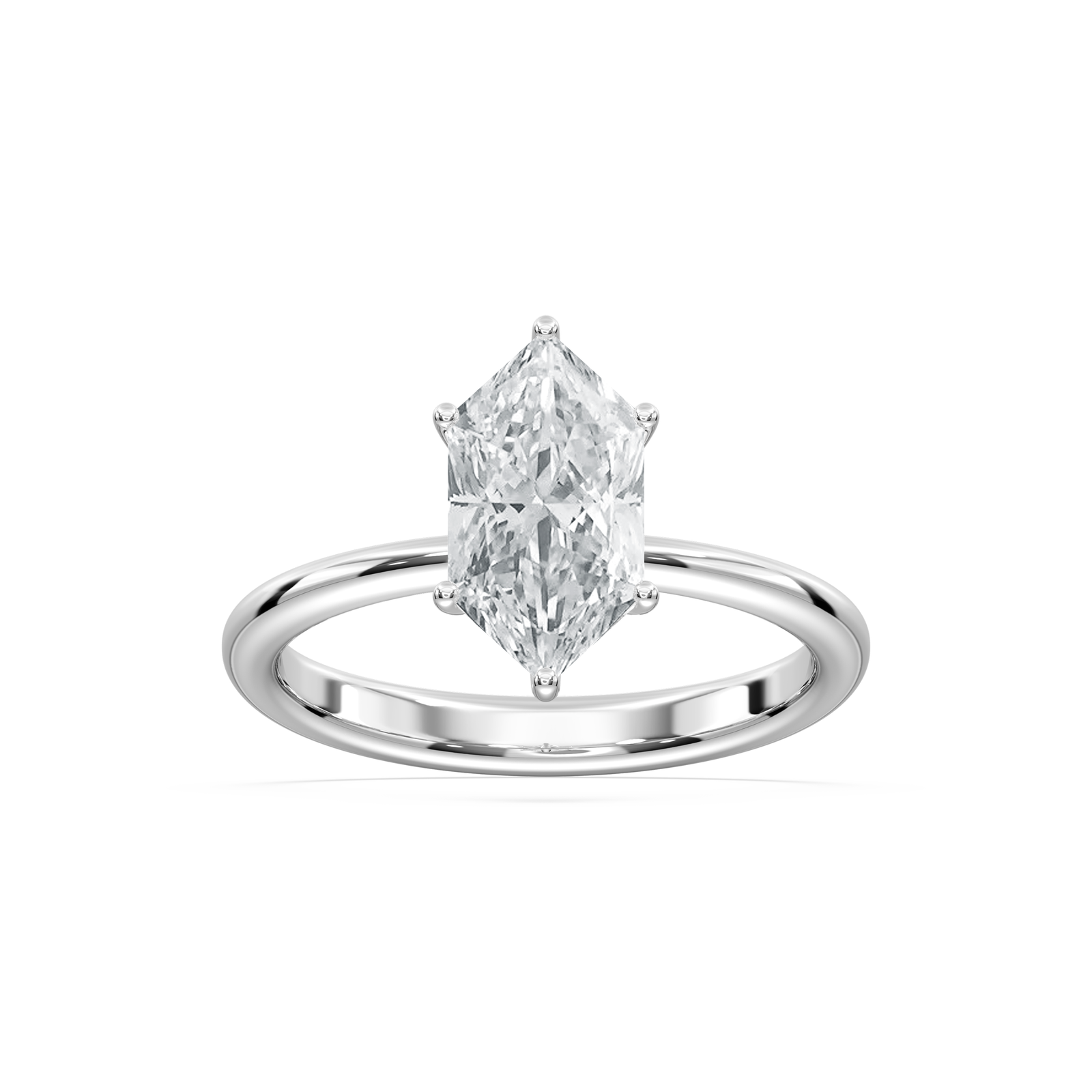 Image of Duchess Marquise Lab Grown Diamond 1 1/2ctw. Solitaire Engagement Ring in 14k White Gold
