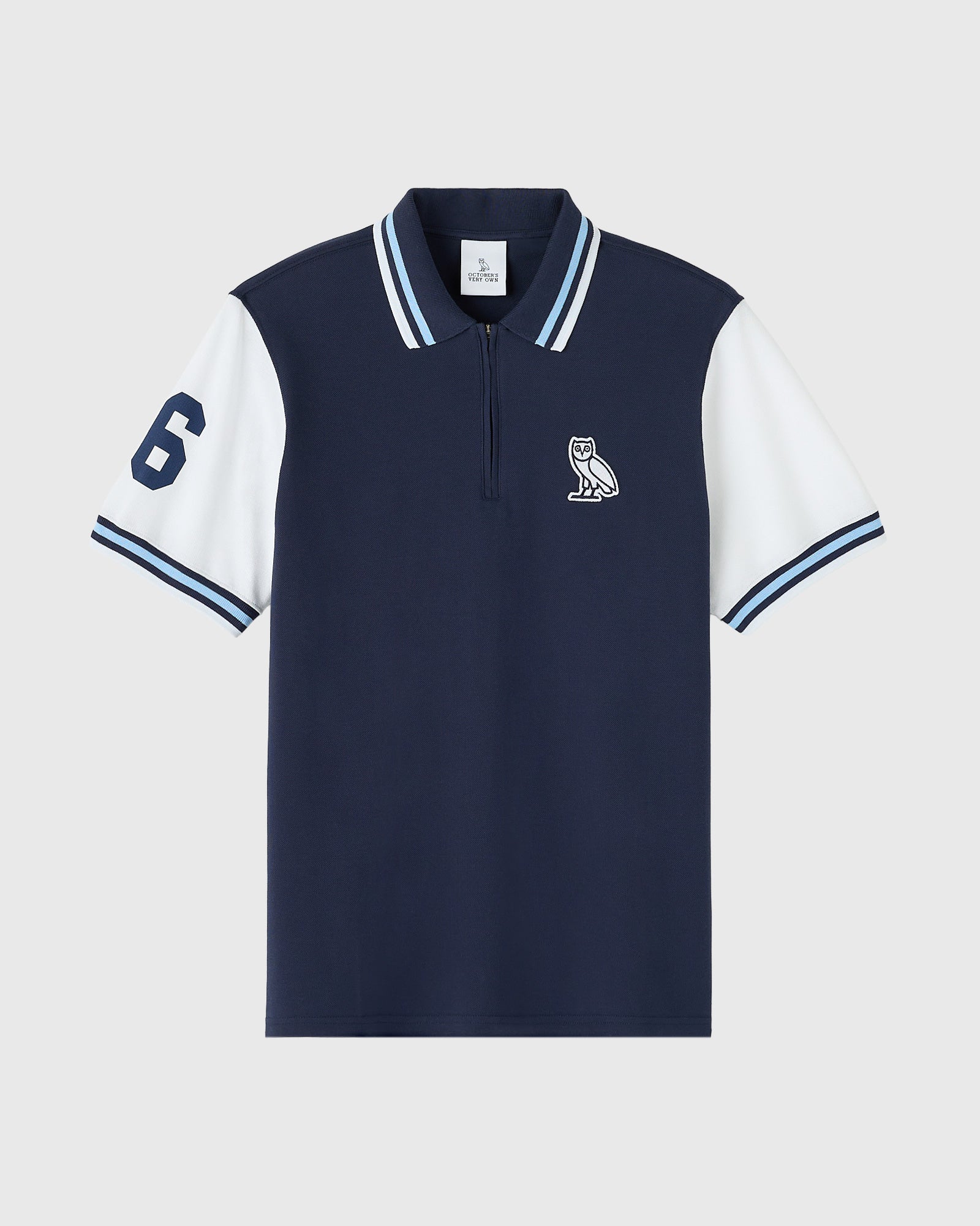 Image of Quarter-Zip Short Sleeve Polo - Navy