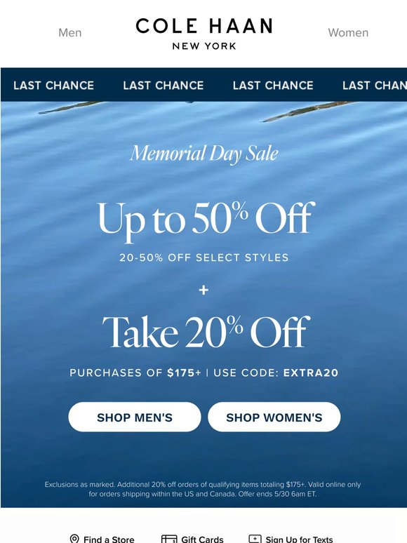 It's almost goodbye for up to 50% off select styles