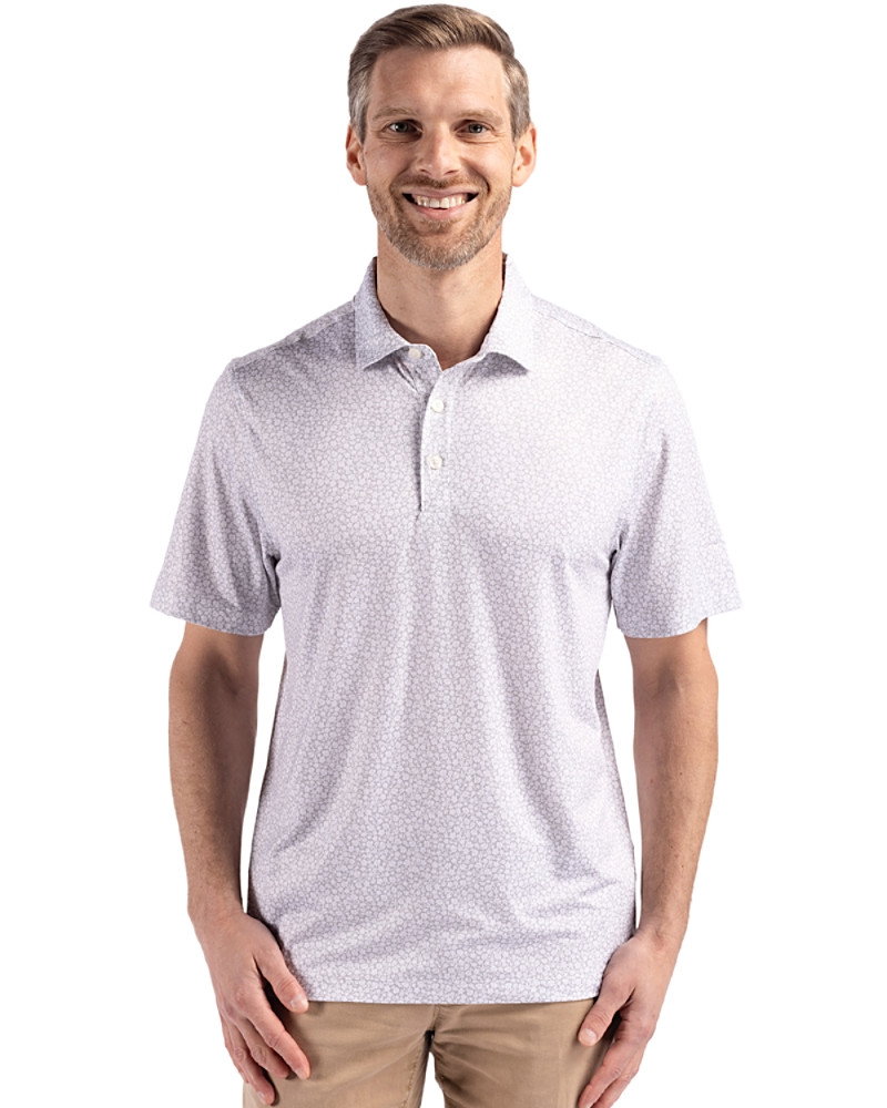 Image of Cutter & Buck Pike Recycled Flora Print Mens Polo