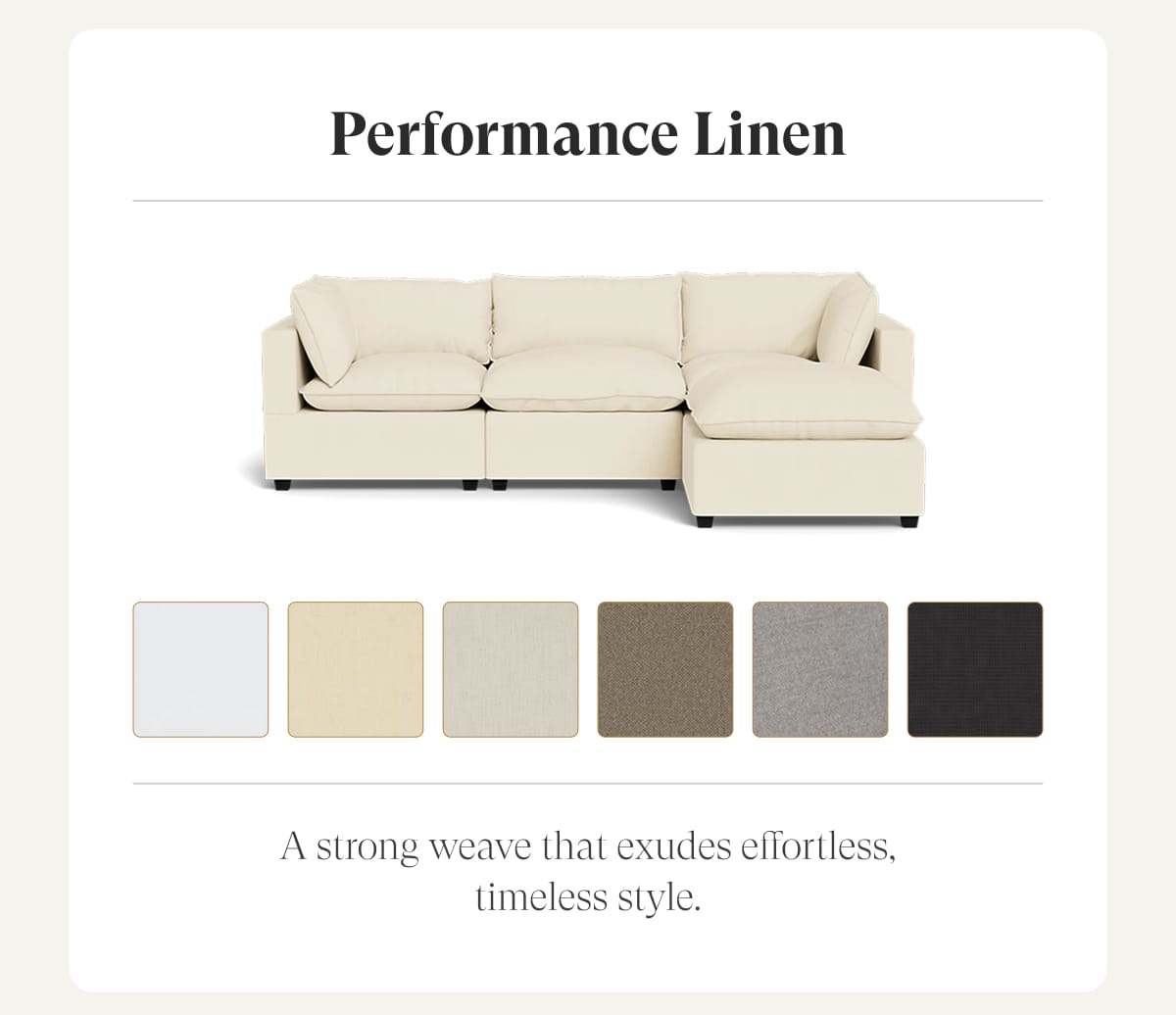 Performance Linen | A strong weave that exudes effortless, timeless style.