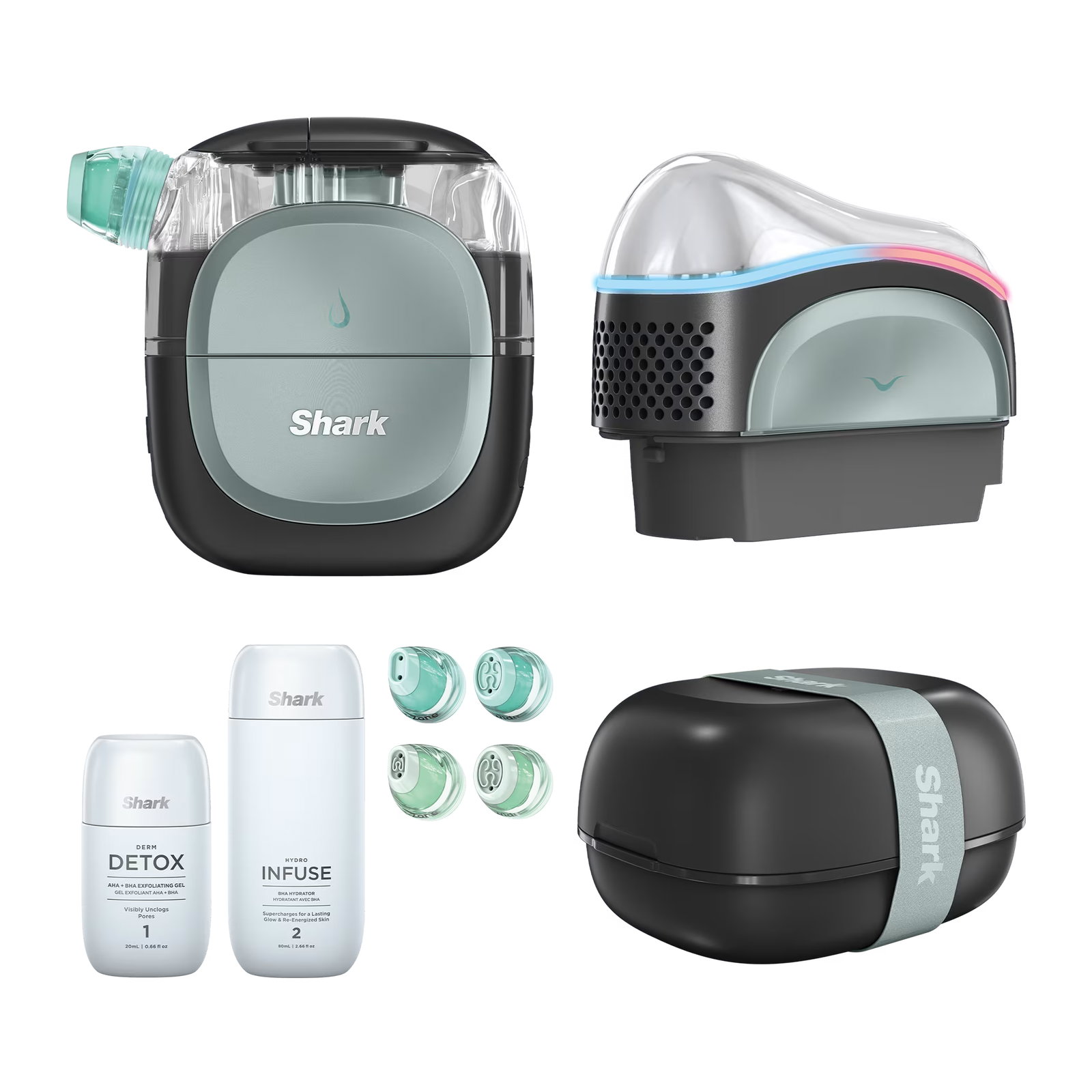 Shark FacialPro Glow Glow-Boosting At-Home Facial System - Warm Black