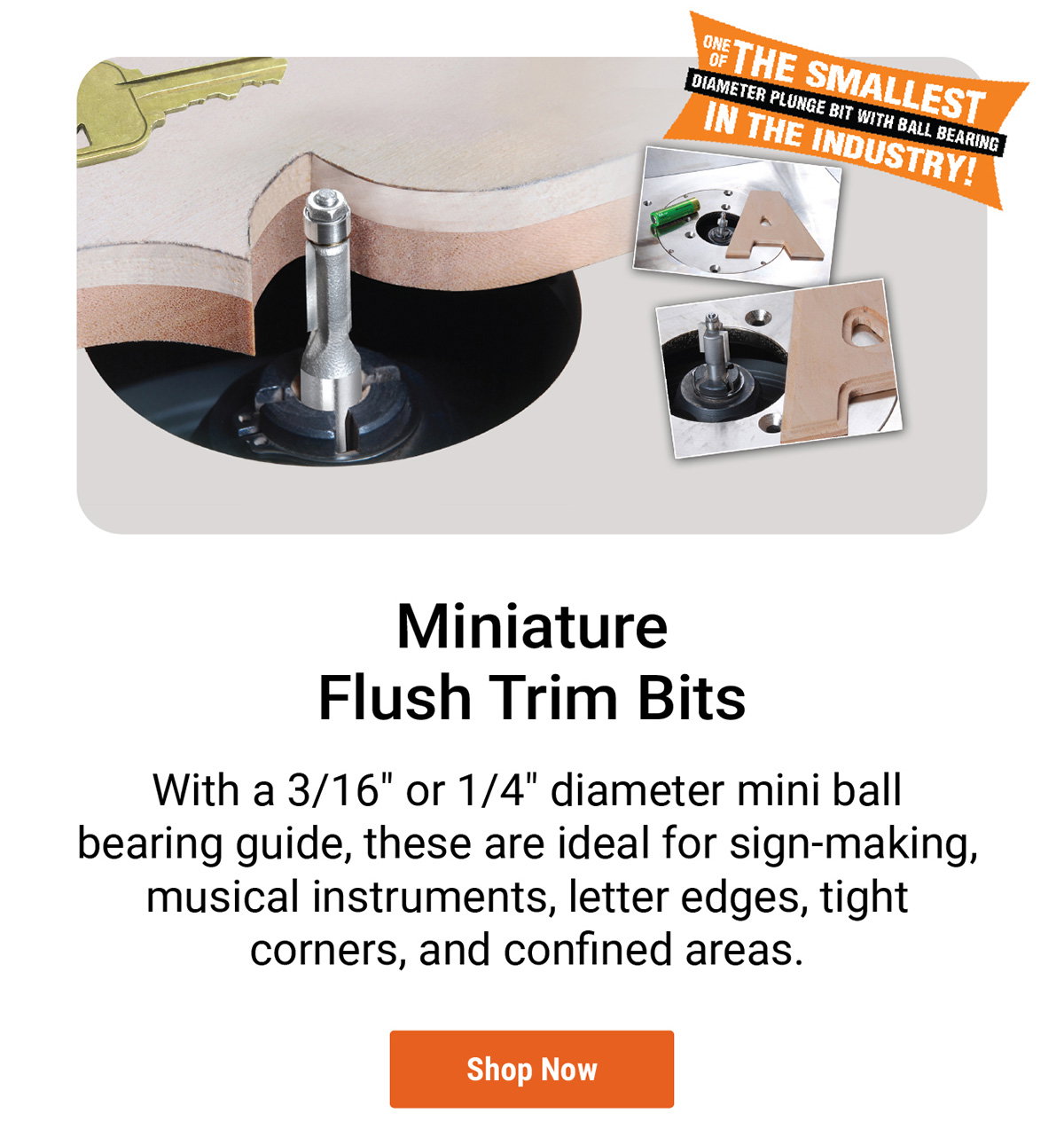 Miniature Flush Trim Bits