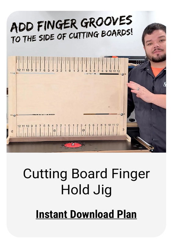 Cutting Board Finger Hold Jig