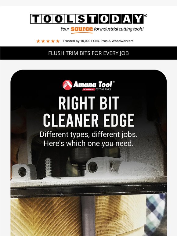 3 flush trim bits, 3 different jobs