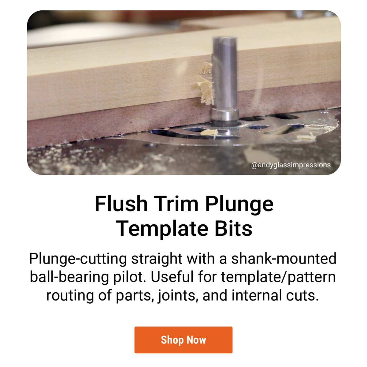 Flush Trim Plunge Template Bits