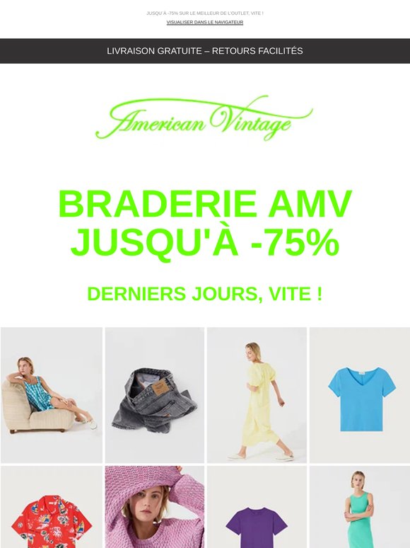 La Braderie AMV : jusqu'à demain seulement online ⏰