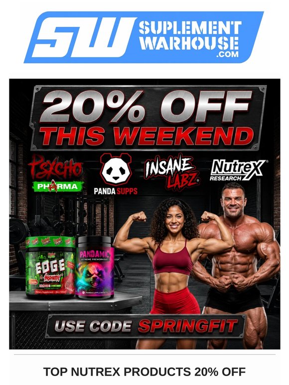 New Supplements 20% Off Starting Today!