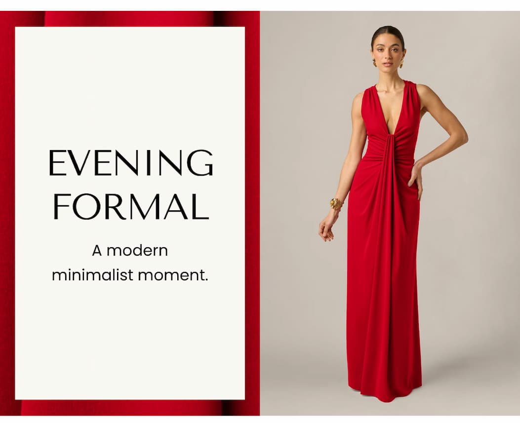 Draped Stretch Jersey Cross Back Plunge Gown In Red