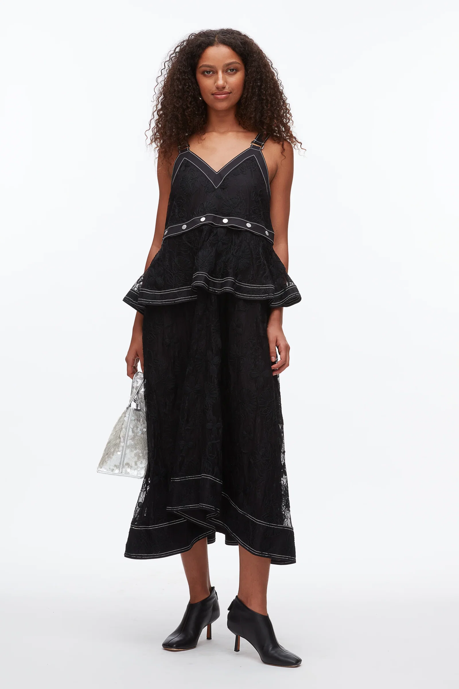 Image of Floral Lace Midi Dress