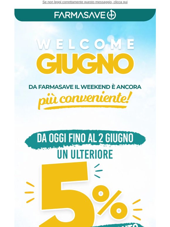 ☀️ Welcome Giugno: per te un EXTRA 5% di sconto! ❤️