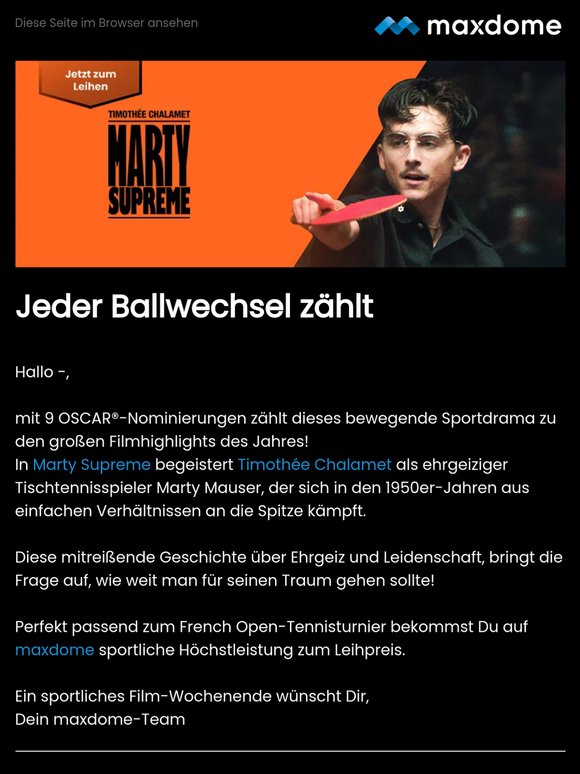 Marty Supreme solltest Du nicht verpassen!