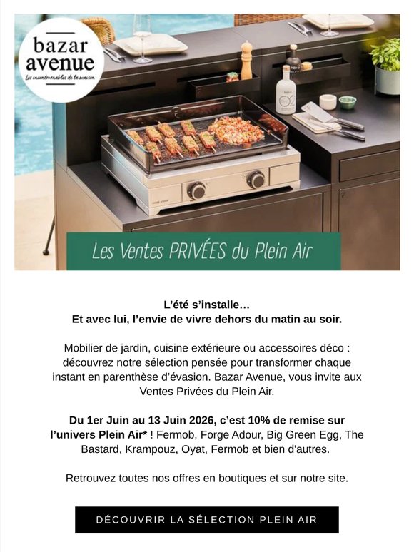 ☀️ Les Ventes PRIVÉES du Plein Air sont ouvertes !