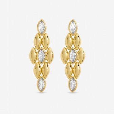 Jon Richard Gold Plated and Crystal Earrings