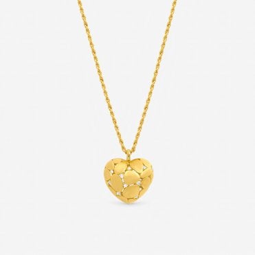 Jon Richard Gold Plated Satin Heart Pendant