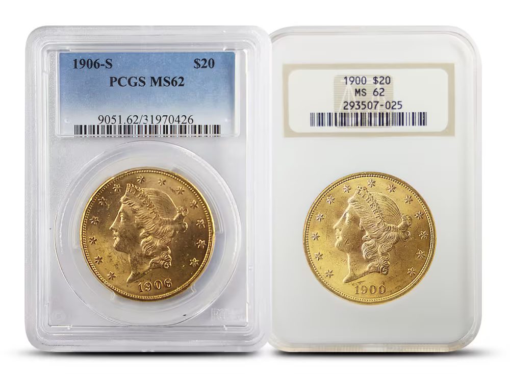 ON SALE: Pre-33 $20 Liberty Gold Double Eagle Coin MS62 (PCGS or NGC)