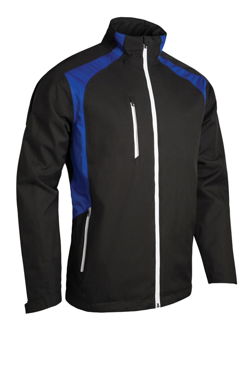 Mens Lightweight Waterproofs SS26 - Black/Electric Blue/White