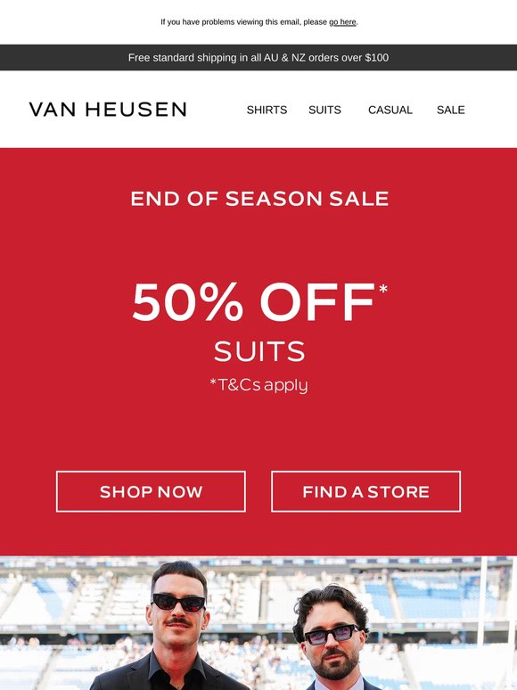 50% off Suits